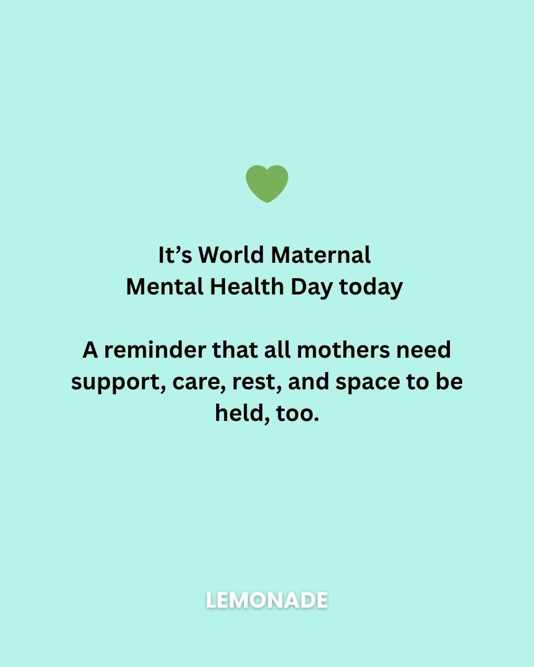 💚 World Maternal Mental Health Day 💚